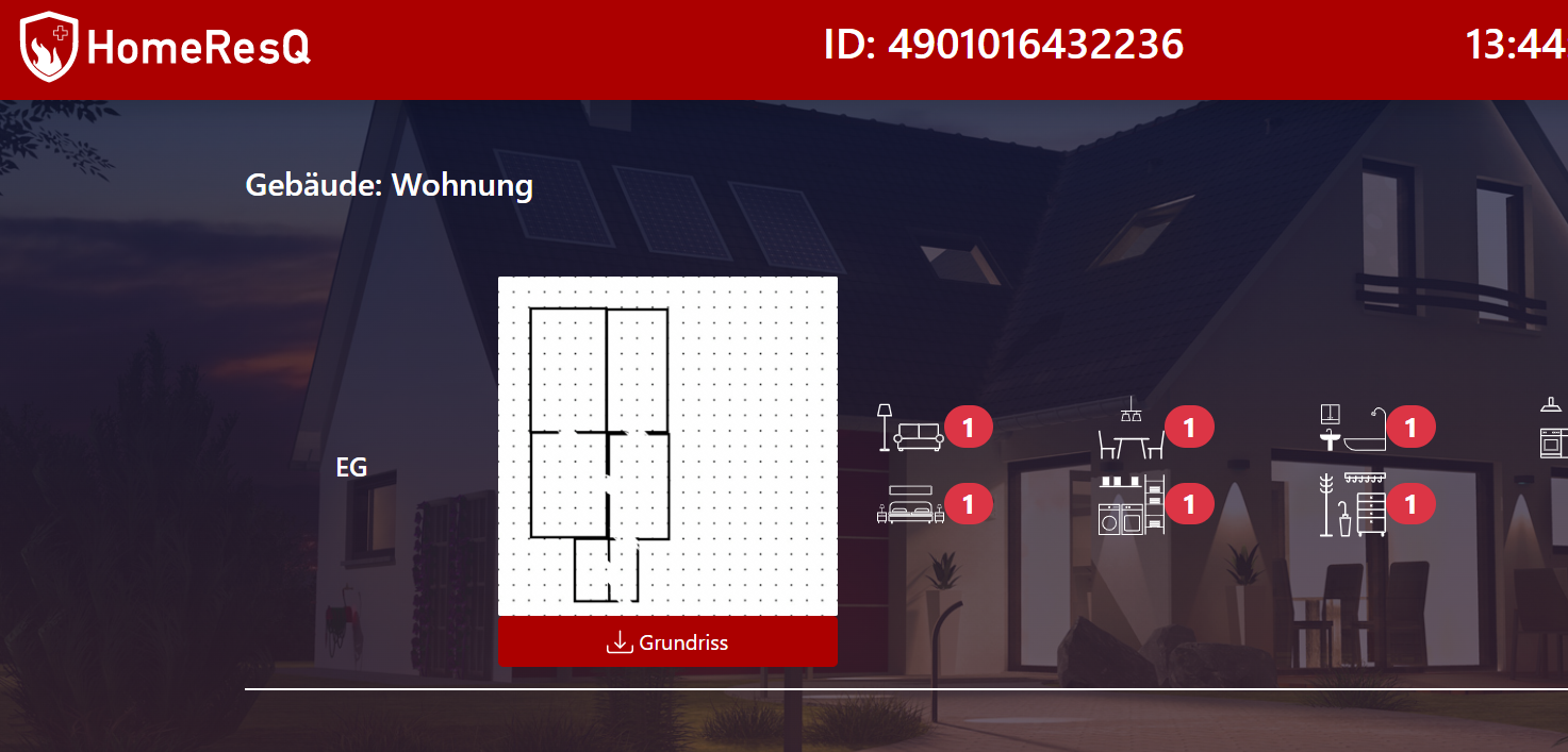 HomeResQ | Screenshot Einsatzkräfte